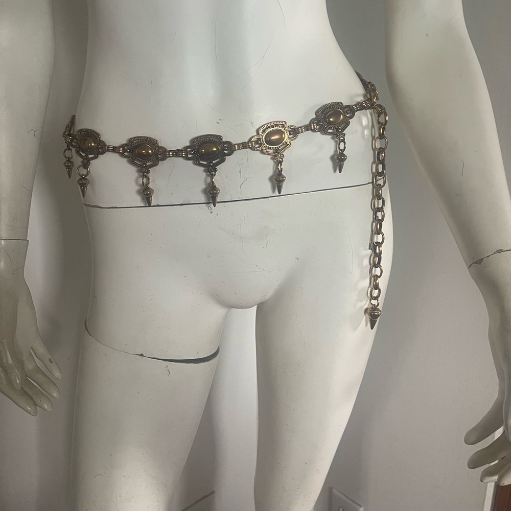 Source Unknown Gold Chain Belt